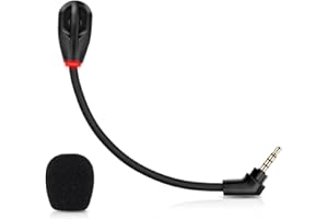 WEISHAN Microphone Replacement for Kingston HyperX Cloud Flight/Flight S Wireless Gaming Headset, Detachable Mic Boom with LED Mute Indicator on PC PS5 PS4 Xbox Series X/S