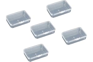 WYAN 5 Stück Aufbewahrungsbehälter aus Kunststoff mit Deckel, für Kleinteile,kleine Perlen,und andere Bastelzubehör(8.8 x 6cm)