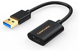 CableCreation Adapter USB 3.1 USB C żeński na USB męski 5 Gb/s, adapter USB na USB C, adapter USB A na USB C żeński adapter USB C, idealny do Android Auto, Logitech StreamCam itp