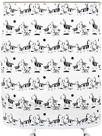 Shower Curtains PEVA Shower Curtain Waterproof Thick Shower Curtain Mildew Toilet Shower Curtain Children Black And White Zebra Shower Curtain (Optional Size) ( Size : 180*200cm )