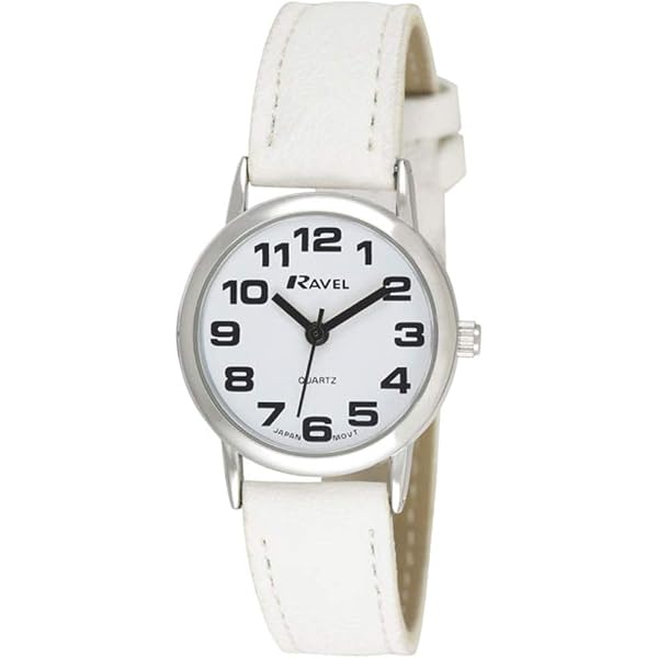 Montre D’infirmière Ravel Classique - Cadran Blanc, Aiguilles Lumineuses, étanche, Mouvement Quartz Précis