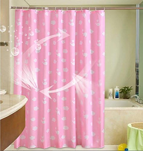1/pc Cartoon Patterned Shower Curtain31.49-inch By 70.86-inch - PINK , pink 180*180