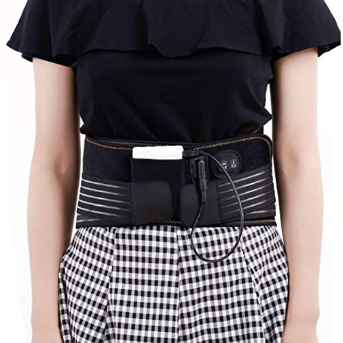 Preisvergleich Produktbild Massageband Fiebertherapie Vibrationsmassagen Fernes Infrarot Hot Compress Multifunktionale Intelligenz Taillenmassagegerät,Black,M