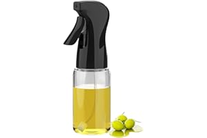 GRIFEMA Spruzzino Olio 200 ml in Vetro – Getto Potente e Controllato per Cucina, Grill e Friggitrice ad Aria – Bottiglia Riutilizzabile e Antigoccia, GE2003B