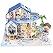 Produktbild LSQR 3D Assemble Holzhaus Miniaturas mit Möbeln DIY Miniature House Dollhouse Spielzeug für Kinder Weihnachten und Geburtstagsgeschenk,Natural