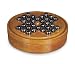 Produktbild Gesellschaftsspiel Brettspiel Solitär aus Holz natur braun, Ø 22 cm Höhe 5 cm, Denkspiel Strategiespiel aus Holz Holzspiel, Geschenk Reisespiel