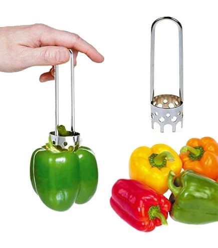 Edelstahl-Obstentkerner – Für Paprika, Äpfel, Tomaten & Mehr, Einfach Zu Reinigen, Mit Aufhänge-Loch