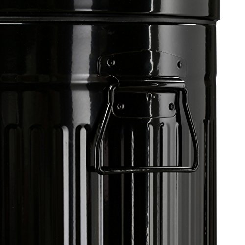 Tretabfalleimer-Set – Retro Design – Schwarz – Tretmülleimer – Treteimer – Mülleimer Set – mit Deckel – Vintage – 12L & 3L – American Style – Edelstahl – Milumi Edition - 7