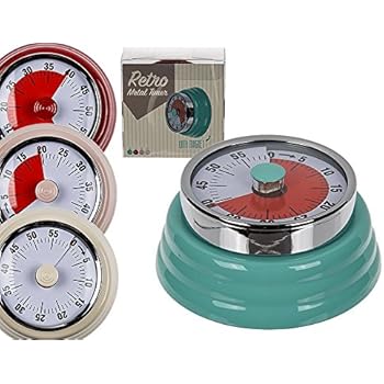 Unbekannt Retro Küchenuhr Mint mit Timer Wanduhr Kurzzeitmesser Eieruhr