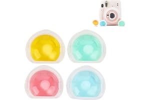 BINDPO Zestaw filtrów kolorów mini Close Up do Fujifilm Instax Mini 11, żółty czerwony niebieski zielony 4 filtry do natychmiastowej kamery, akcesoria do aparatów Polaroid Mini 11