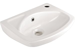 aquaSu® Lucanti Handwaschbecken I Waschbecken Gäste-WC I Waschtisch 35 cm I Weiß