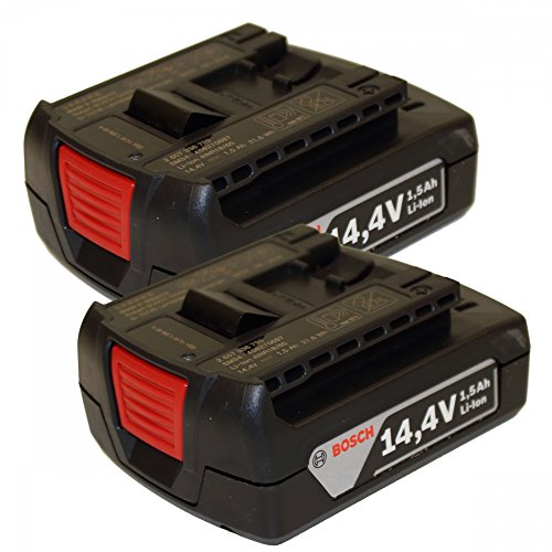 Bosch 2x Akku 14,4V 1,5AH Li-Ion NEU 2607336799 Ersatzakku GSR14,4 GSB14,4 1600Z00030 compact