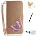 Produktbild Motorola Moto G5S Plus Handyhülle,Motorola Moto G5S Plus Hülle,TOUCASA Brieftasche flip PU leder ledercase magnet leder klappbar Hülle etui tasche 360 grad Karte Halterung Kartenfächer extra Dünn Klapphülle Handgemalte verschiedene Farbe 3D geprägte Schmetterling für Motorola Moto G5S Plus-Gold+ Gratis Touch Stylus Pen & Staubstecker