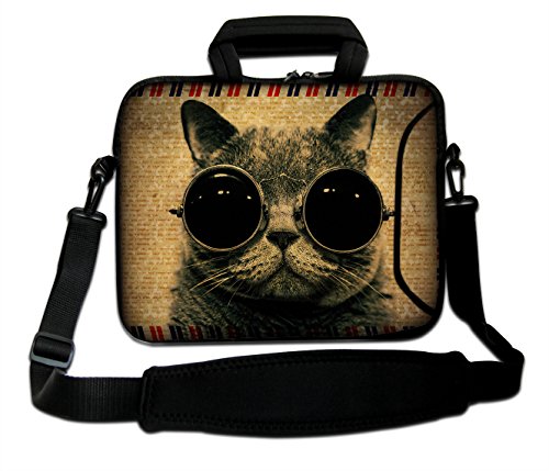 DCCN 15 Zoll / 15,6 Zoll Laptoptasche Neopren Notebooktasche mit Zubehörfach und Schultergurt