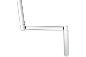 Poignée de manivelle 12mm blanche pour store et volet roulant - Bras de manivelle - Goupille fournie - Mécanisme pour tige ronde de volet roulant manuel et motorisé - Fabrication française