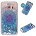 Produktbild Galaxy S6 Edge Hülle, KANTAS Weich Silikon Flüssiger Glitzer Treibsand Schutzhülle Handyhülle Rückseite TPU Ultra Dünn Bumper Back Cover für Samsung Galaxy S6 Edge, Spitzenmandala