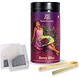 VANN MANTRA Berry Bliss Green Tea With Bamboo Tong, Herbal Healthy Detox Natural Tea With Fruit Cranberry Flavor For Weight Management & Immune Support (25 Tea Bags Each), 37.5 Gram