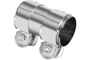 Anlising Collier Echappement, 51mm x 95mm Collier de Serrage Double d'Échappement, Raccord de Tuyau d'Échappement, Collier de Serrage Double pour Raccords, pour Diamètre de 51mm Tuyaux d'Échappement
