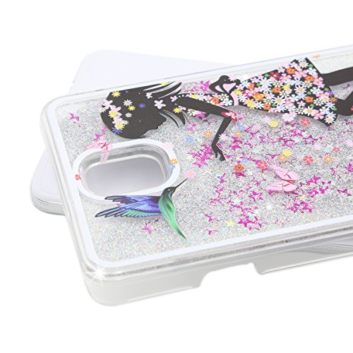 Für Samsung Galaxy Note 3 Hülle,Für Samsung Galaxy Note 3 Flüssigkeit Handyhülle,Funyye Luxus Luxuriös [Bunten Muster] Liebe Herzen Star Fließt Treibsand Durchsichtige Handytasche Glänzend Glitzer Diamond Diamant Fließen Flüssig Flüssigkeit Handyhülle Handy Hülle Case Tasche Crystal Case Durchsichtig Schutzhülle Etui Bumper Für Samsung Galaxy Note 3 + 1 x Frei Displayschutzfolie – Silber Glitter,Rock Mädchen - 4