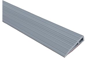 IGTOPS Perfil de transición, rampa de umbral de 8 x 2 x 100 cm, autoadhesivo, material PVC, gris, baños, aberturas de puertas, rampa para silla de ruedas