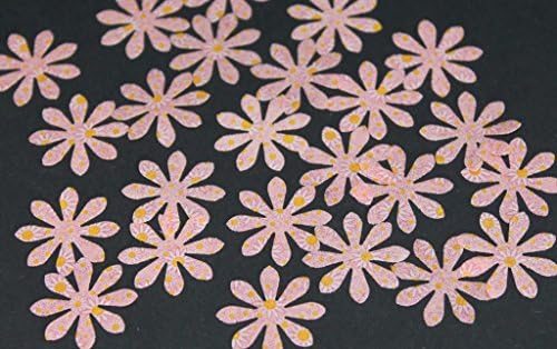 Pink Daisy Design Mini Flowers x 24 edible rice paper cake toppers (25mm)