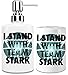 Produktbild I Stand With Team Stark Seifenspender & Zahnbürstenhalter