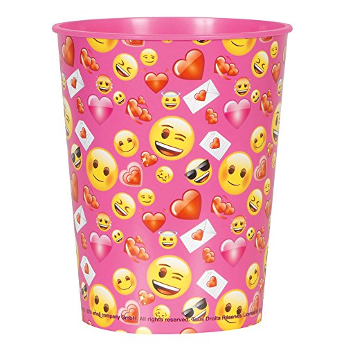 Price comparison product image Unique Party 50857 - 16oz Emoji Valentine Plastic Cup