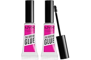 NYX Professional Makeup Brow Glue, Gel Sopracciglia Trasparente a Lunga Tenuta, Confezione da 2, Clear