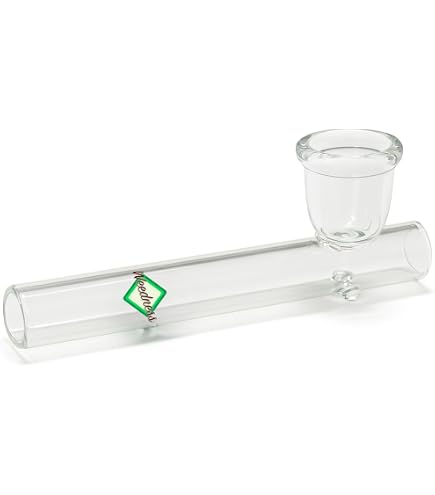Kawumm Set 4 Pipe In Vetro Per Tabacco Da 15 Cm - Colore Blu Con Filtro, Grinder E Accendino Clipper - Accessori Per Fumo In Vetro