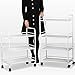 tinkertonk 3 Shelf Large Beauty Salon Trolley Cart Spa Storage Tray Therapy Dentist Hairdresser Treatments, White