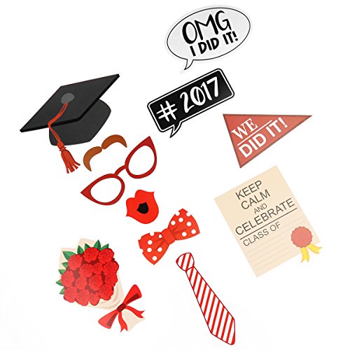 OULII Graduierung Foto Requisiten Graduierung Phtoto Stand Requisiten 2017 Graduation Party Dekorationen 30pcs - 4