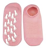 Pink Moisturising Foot Gel Socks Slippers One Size