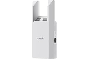 Tenda Repetidor WiFi AC1200, Extensor Amplificador Doble Banda 2.4/5 GHz, Cobertura hasta 150 m², Puerto Ethernet, Modo Ap, Indicador LED, WPS, WPA2 (A18)