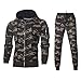 Produktbild Sannysis Herren Slim Fit Hoodie Männer Herbst Winter Camouflage Sweatshirt + Hosen Sets Sport Anzug Trainingsanzug