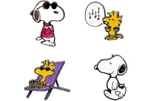 Grupo Erik Set Pins Soopy - 4 Anstecknadeln - Peanuts Snoopy Geschenke Snoopy Merchandising