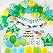 Produktbild Yansion 38 stück Dinosaurier Geburtstag Party Dekoration für Kinder party Vorräte,Dinosaurier Happy Birthday Banner Ballons Pom Poms Blumen Tattoo Aufkleber Gastgeschenke für Kinder