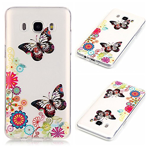 Uming® Pattern Print Imprimir patrón Caso de TPU Case Cover (Transparent Butterfly Flower - para Huawei Ascend P9Lite) Shell Suave Colorido Cubierta Shell Protector del teléfono móvil de la célula