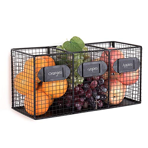 Buy Indian Decor 28109 Metal Wire 3 Bin Kitchen Pantry Organizer