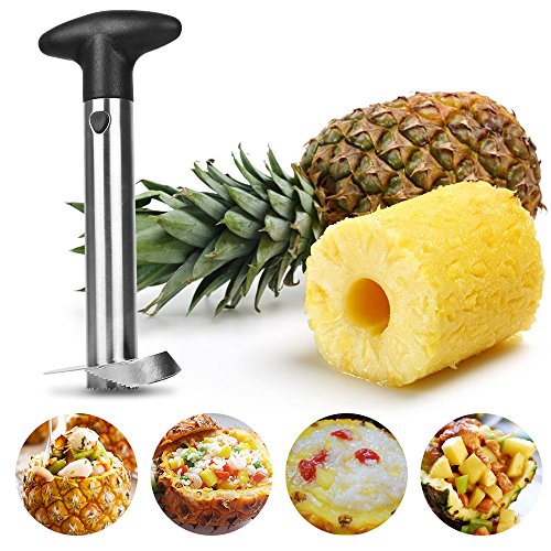 Uvistare Ananasschneider Schäler Edelstahl Professional Set, Spülmaschinenfest, Ananas Entkerner, Avocadoschäler Avocadoschneider, Obstschäler Schneider - 2