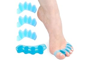 Teegxddy 4 PCS separador dedos pie separadores de dedos de los pies corrector dedos pies corrector dedo martillo separador dedos pie pedicura separadores dedos pies silicona (2 pair)