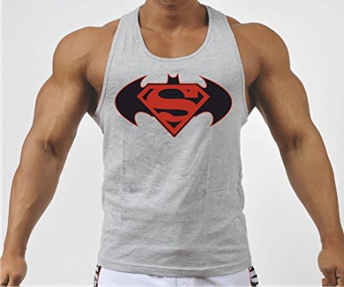 Mens MMA GYM BODYBUILDING MOTIVATION VEST BEST WORKOUT CLOTHING TRAINING TOP (grey, l)