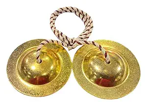 GT manufacture Percussion hand cymbals brass Manjira pair-indian Musical Instruments 01 (copper polish)