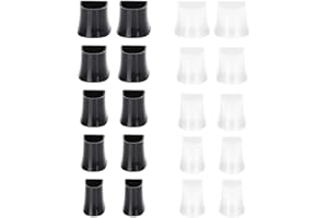RGZD 10 Paar High Heel Protectors, 5 Größen High Heel Stopper Schwarzer Und Transparenter Absatzschoner High Heels Schuhe Für Gras Hochzeit Outdoor Aktivitäten Leichtes Gehen (Xx, Xs, S, M, L)