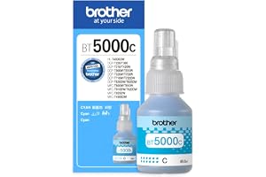 Brother Ink Bottle, Cyan, 7.6 X 5.1 X 15.2 cm, Bt5000C