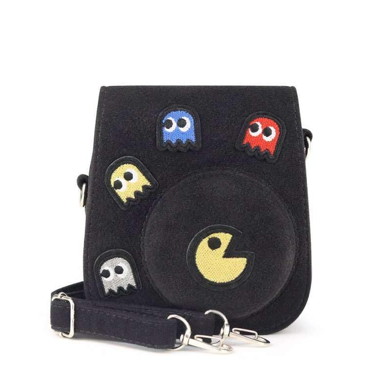 ZENKO PU Leather Protective Camera Case Pouch for Instant Mini 11, Mini 9 Instant Camera Carrying Bag with Adjustable Shoulder Strap- Pac-Man