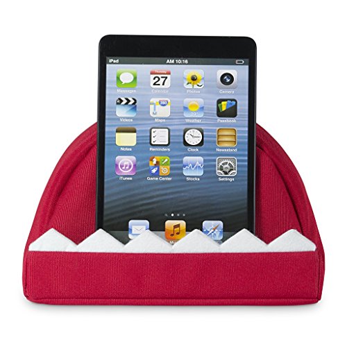 TMPRODUCTS Tablet-Kissen fläzbag® (rot): Universal Tablet Kissen zum Lesen, Surfen, Filme gucken mit Tablet, eReader & Buch – Lesekissen Tablet Halter Stand im witzigen Monster Design für iPad, kindle, tolino… - 3