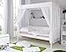 Produktbild Ticaa Himmelbett Weiß-Rosa 310 Kiefer Weiß (Weiß/Rosa Stern)