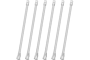 LAHVIUU Verticale Bacchetta Cieca,6 pcs 12 pollici Bacchette per Tende Bacchetta Magica di Ricambio Veneziana Asta Tenda Rod Opener Trasparente Inclinabile Bacchetta con Gancio e Maniglia