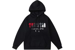 DEPAJA Felpe con Cappuccio Uomo Sweatshirt per Donna con Ricamo Trapstar in Cotone Sweat Felpa con Cappuccio per Adulti