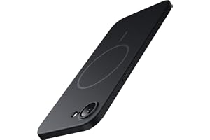 JETech Magnetiskt Tunt Skal för iPhone 17e/16e, Svart | Kompatibel med MagSafe, Med Kameralinsskydd, Ultratunn Matt Yta, Lätt